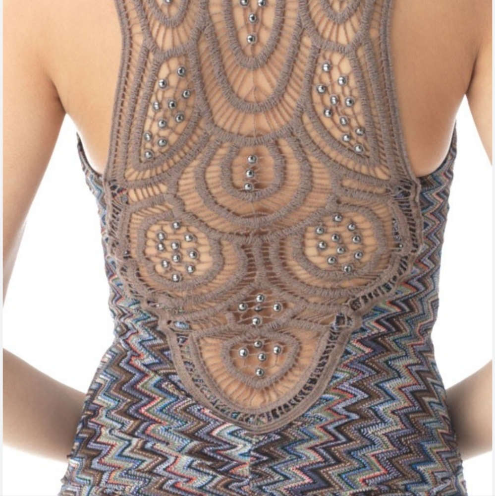 GORGEOUS SKY MERMAID CROCHET DRESS NEW SIZE M